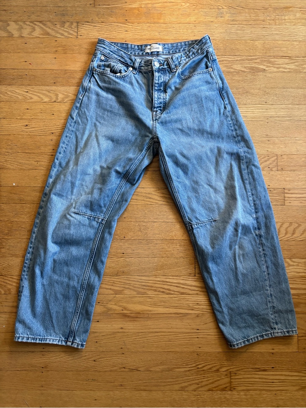 Madewell Curvy Darted Barrel-Leg Jeans